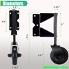 4.3" Gate Wheel Spring Loaded Caster Kit for Wooden Fences