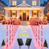 GLUUFLOWER 24 Pack Solar-Powered 28'' Christmas Candy Cane Lights, Waterproof