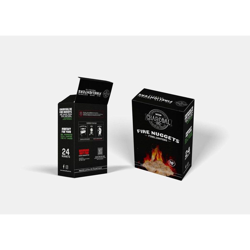 Charcoal HQ Fire Nuggets Firelighters - 24 Pack