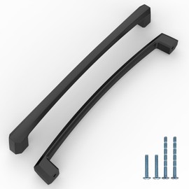 KNOKLOCK 10 Pack 6 Inch(152mm) Kitchen Cabinet Handles Matte Black Cabinet Pulls Kitchen Cabinet Hardware Drawer Pulls for Dresser Cupboard Wardrobe