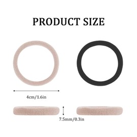 GNALIA Pack of 40 Women's Rubber Bands for Women and Girls Bun Hair Band Ponytail Rubber Black White
