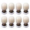 ATOPLEE 8pcs Shower Door Rollers Replacement - Brass ABS Sliding