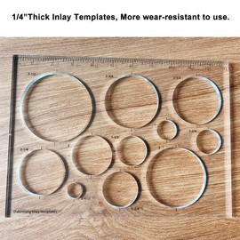 Dakewang 11 * 8 * 0.29 inches Router Templates for Woodworking, 11 in 1 Router Jig Circle Inlay Templates Decorative, Circle Jig Router Template.(Circle Template)