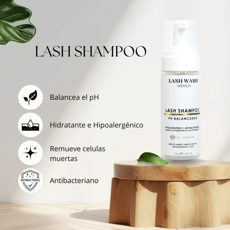 Lash Shampoo 500ml Hipoalergénico Con Manzanilla
