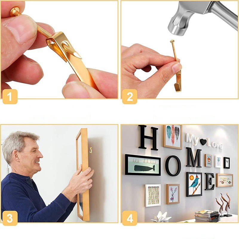 Yohong 372pcs Picture Hanging Kit, Heavy Duty Picture Hanging Hooks