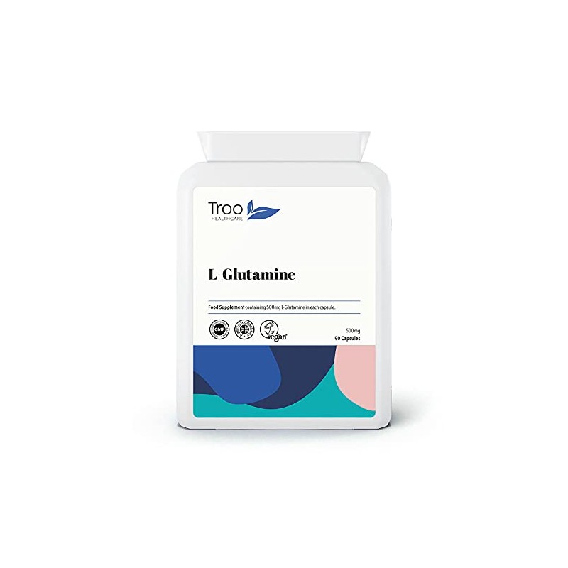 L-Glutamine Supplement (500mg) - 90 High Strength Capsules - Targeted