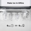 Silonn Ice Makers Countertop, 9 Bullet Ice Cubes Ready in