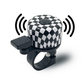 laeeyin Bicycle Bell Mini Bicycle Bell Loud for MTB Road Bike Cycling, 120 dB Bicycle Bell Crisp Sound Loud for Adults Children Boys Girls (Black and White)