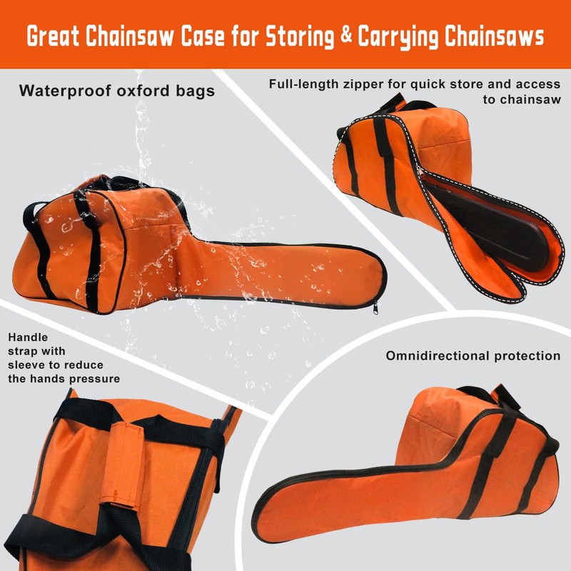 MOEBULB Chainsaw Case Carrying Bag for Husqvarna Stihl Chainsaws with