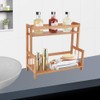 Ufine 2 Tier Bamboo Spice Rack Organizer Kitchen Countertop Storage
