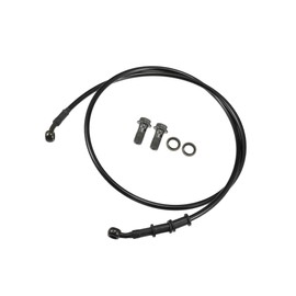 INFINAUTO Universal Brake Hose Motorcycle ATV Dirt Bike Motocross Braided Hydraulic Brake Line Oil Hose Pipeline, 130cm, Durable, Metal, Black Army Green, 1 Set Stylish Design