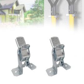 TAYCZGQL 2 Pack Broom Holder Heavy Duty Rust Resistant Metal Wall Mounted Space Saving Garage Utility Tool Hanger Organizer for Brooms Mops Garden Tools Cleaning Supplies with Easy Installation