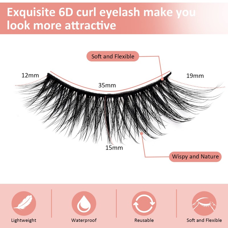 Mlen Diary False Eyelashes 20 Pairs Faux Mink Eye Lashes