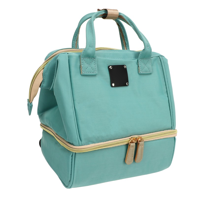 Double Layer Breastmilk Backpack Nylon and PEVA Smooth Zipper 11L