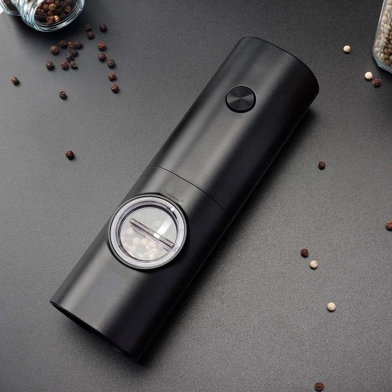 Electric Pepper Grinder or Salt Mill, Battery Powered Automatic Pepper
