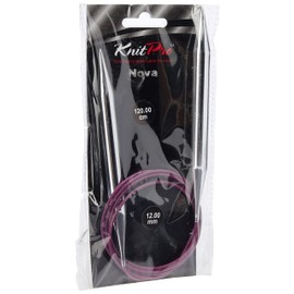 KnitPro NOVA metal 120 cm round needles needles, silver, 12 mm