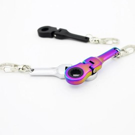 10mm Ratchet Wrench Mini Shaped JDM Metal Racing Keychain Key Chain Ring Keyring:_Matte