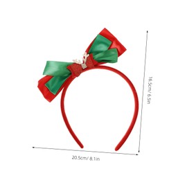 FRCOLOR Bowknot Headband Christmas Accessory for Parties Festive Elk Antler Design Comfortable Material Adorable Holiday Headwear for Adults