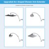 Hibbent All Metal 20'' Shower Head Extension Arm, Solid Brass