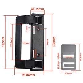 cantondz 3316882900 RV Refrigerator Door Handle Compatible with Dometic Refrigerator DM2672 DM2682 DM2872 DM2882, Camper RV Refrigerator Refrigerator Door Handle Holder Grip Replacement w/Airing Card