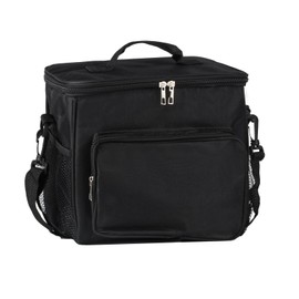 XiangJunly 10L Insulated Lunch Bag, Insulated Picnic Bag, Collapsible Cooler Bag, Portable Lunch Box Bag Holder Cooler Bag for Men/Girls/Kids/Food/Beverage/Picnic/Beach/School/Office Work - Black