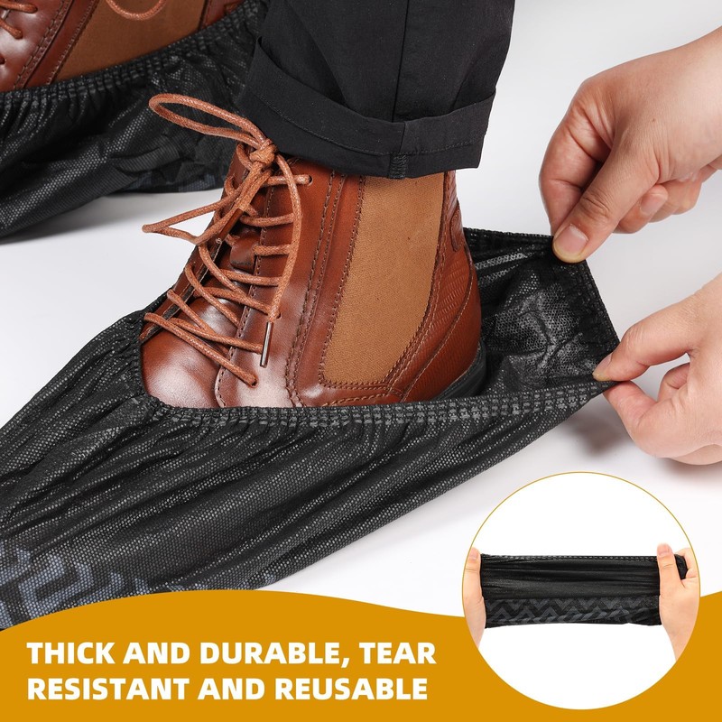 100/200 Pcs Shoe Covers Disposable Non-Slip, Reusable Shoe Covers for