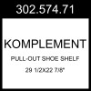 IKEA KOMPLEMENT Pull-out Shoe Shelf Dark Gray  29 1/2x22 7/8" 302.574.71