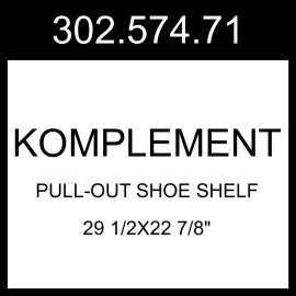 IKEA KOMPLEMENT Pull-out Shoe Shelf Dark Gray  29 1/2x22 7/8" 302.574.71