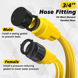 Holldoor Sprinkler Hose 25 ft 4-Pack, Flexible Sprinklers Soaker Hose 100 ft for Yard, Lawn Drip Irrigation Hose System for Garden Watering (25 ft 4-Pack)