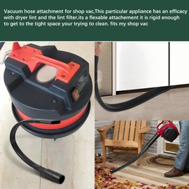 25"Crevice Hose Vacuum Attachment,Flexible Crevice Tool for Dryer Vent Clean,Flexible Vacuum Hose Multi Clean Rugs and Seats and Clean Dryer Lint Trap Area 1-1/4"(32mm) or 1-3/8"(35mm)