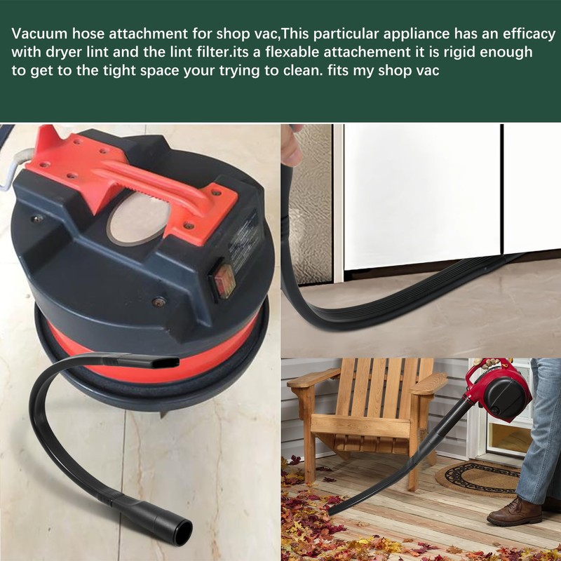 25"Crevice Hose Vacuum Attachment,Flexible Crevice Tool for Dryer Vent Clean,Flexible