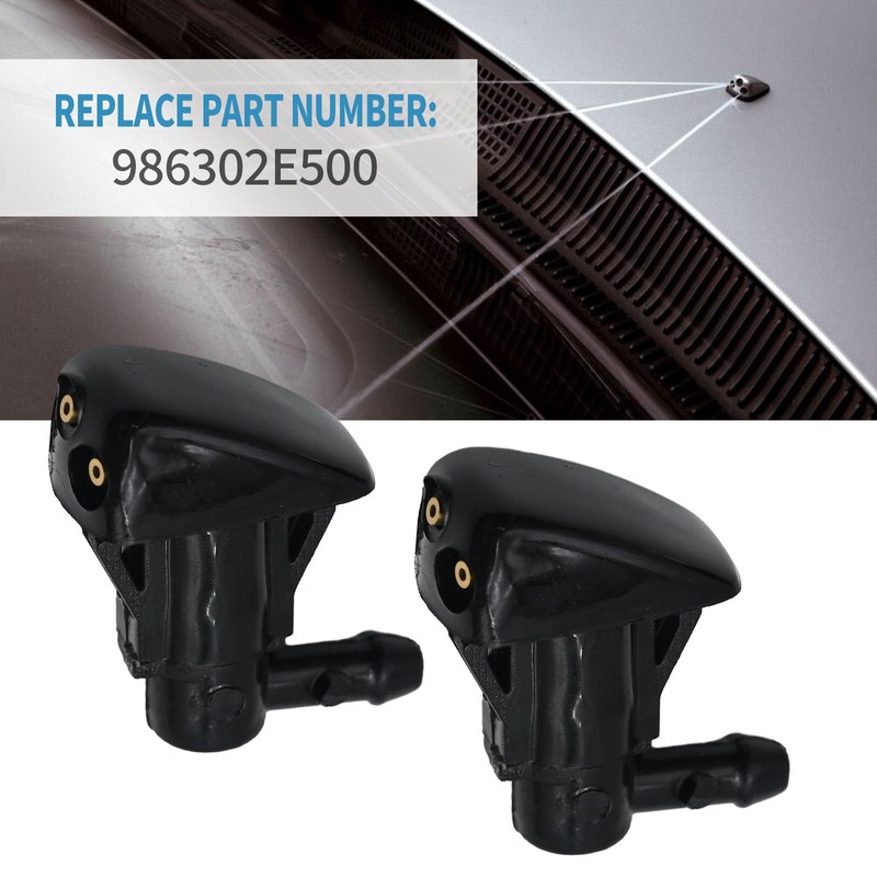 MDEOOSKY 2pcs Front Windshield Washer Nozzles, Replacement Windshield Wiper Nozzles,