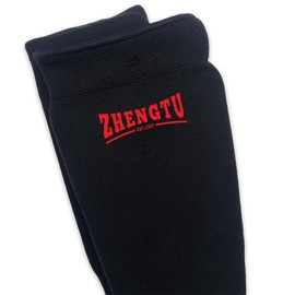ZHENGTU Legers, Boxing, Foot Support, Kickboxing, Leg Guard, Shin Guards, 1.2 inches (3 cm), Thick Inner Material, Shock Absorption, Martial Arts, Karate, Protective Gear (M, Black)