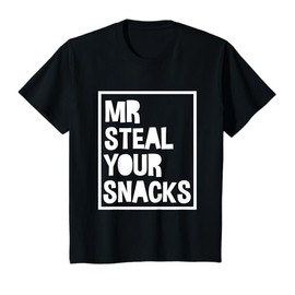 Kids Mr Steal Your Snacks Hungry Boy Yummy Children Toddler T-Shirt