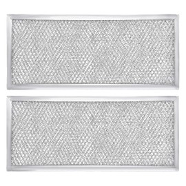 Fetechmate W10208631A Microwave Grease Filter, Aluminum Mesh Filter 13x6 fit for whirl.pool g.e Microwaves (Packed in Box) (2-Pack)