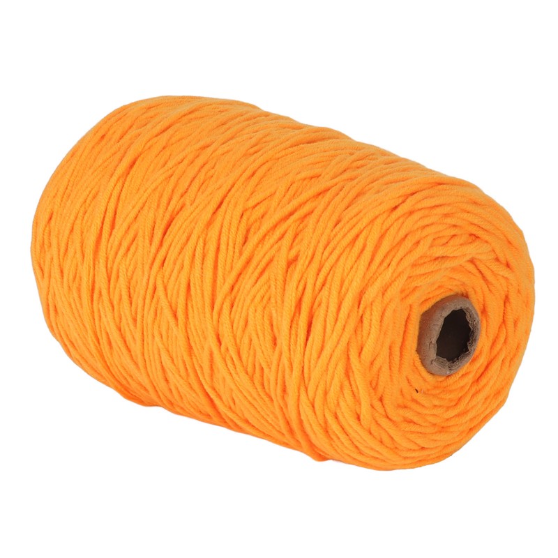 Tufting Yarn Orange 437yd Long 0.2in Wide Shrink Resistant Cotton