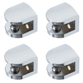 SAYAYO Glass Holder Adjustable Glass Clamp Zinc Alloy Glass Shelf Holder Clamp Attachment for 7-9 mm Thick Glass and Acrylic Glass Pack of 4 EBL1012-4P