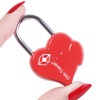 OW-Travel Heart Lock with Key Suitcase Lock Padlock Luggage Lock