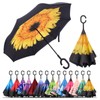 LLanxiry Inverted Umbrella, Windproof Reverse Umbrella with C‑Shaped Handle, Self-Standing,