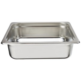CALEDONIA, Insertos de Acero Inoxidable, Tamaño Medio, Altura 4 Pulgadas, Acero Inoxidable Grado Alimenticio, Acabado Satinado, Fácil de Limpiar, Ideal Para Baño María o Mesa Fría, INAM-4