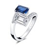 AINUOSHI Emerald & Radiant Cut 4 Carat Cubic Zirconia Blue