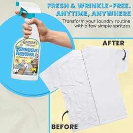 Grandma's Secret Wrinkle Remover Spray - Easily Removes Wrinkles & Odors - Wrinkle Release, Fabric Refresher Spray, Chlorine, Bleach and Toxin-Free - 16 Ounce
