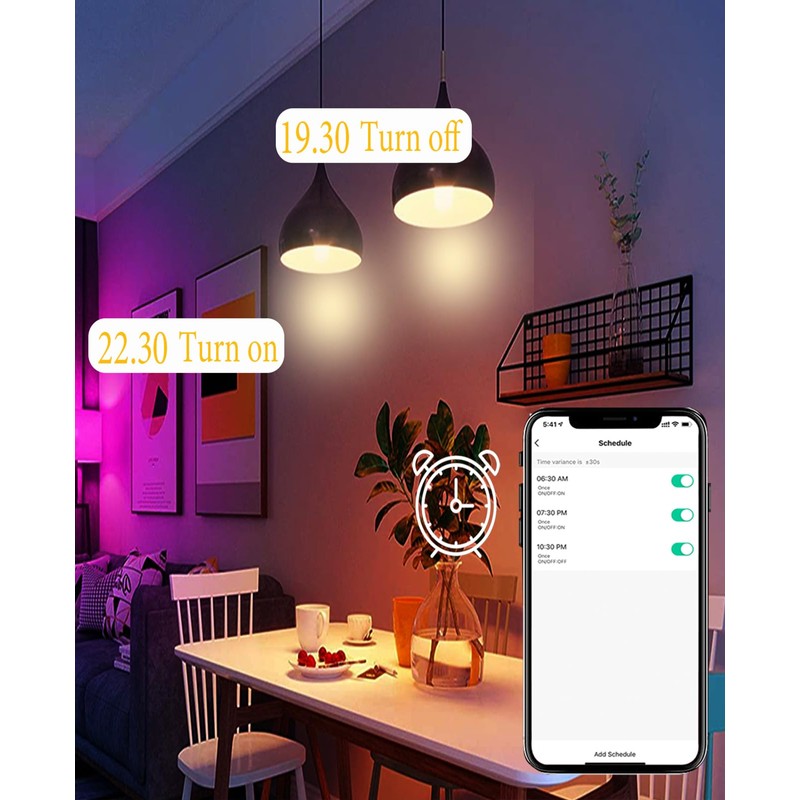 CMARS Smart Light Bulbs E12 Base, Candelabra LED Bulbs Compatible