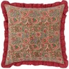 Paoletti Haven Floral Cotton Velvet Cushion Cover, 50 x 50