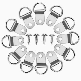 D Rings for Picture Hanging 71Pcs D Ring Picture Hangers D Rings Hangers Canvas Hook Wall Bracket Hanger with Screws Wrench be Used for Indoor and Outdoor.