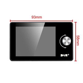 EZoneTronics [2.8" Colorful Display Car DAB/DAB+ Radio Adaptor Portable DAB Digital Radio Bluetooth FM Transmitter Music Receiver+Unlimited Presets+Handsfree Call+AUX IN/OUT +U Disk/TF Card Play 64G