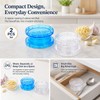 Manual Garlic Twister 2 Pcs, Clear Blue Garlic Mincer &