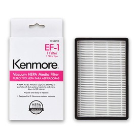 Kenmore 53295 EF-1 HEPA Media Vacuum Cleaner Exhaust Air Filter for Upright and Canister Vacuums,White