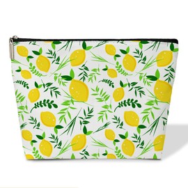Summer Makeup Bag Small Cosmetic Bag Aesthetic Makeup Bag Small Makeup Pouch for Purse Toiletry Bags for Women Travel Skincare Bag Small Cosmetic Pouch Accessory Bag Lemon Themed Gifts (JRM627)