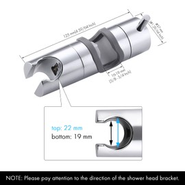 KES PB10S19-CH Hand Shower Holder 16-19 mm Adjustable Shower Head Holder ABS Material Shower Head Holder Polished Chrome
